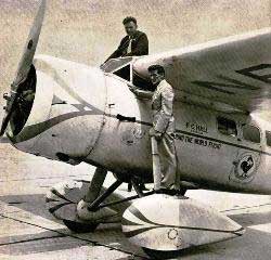 Wiley Post and Harold Gatty next to the Winnie Mae